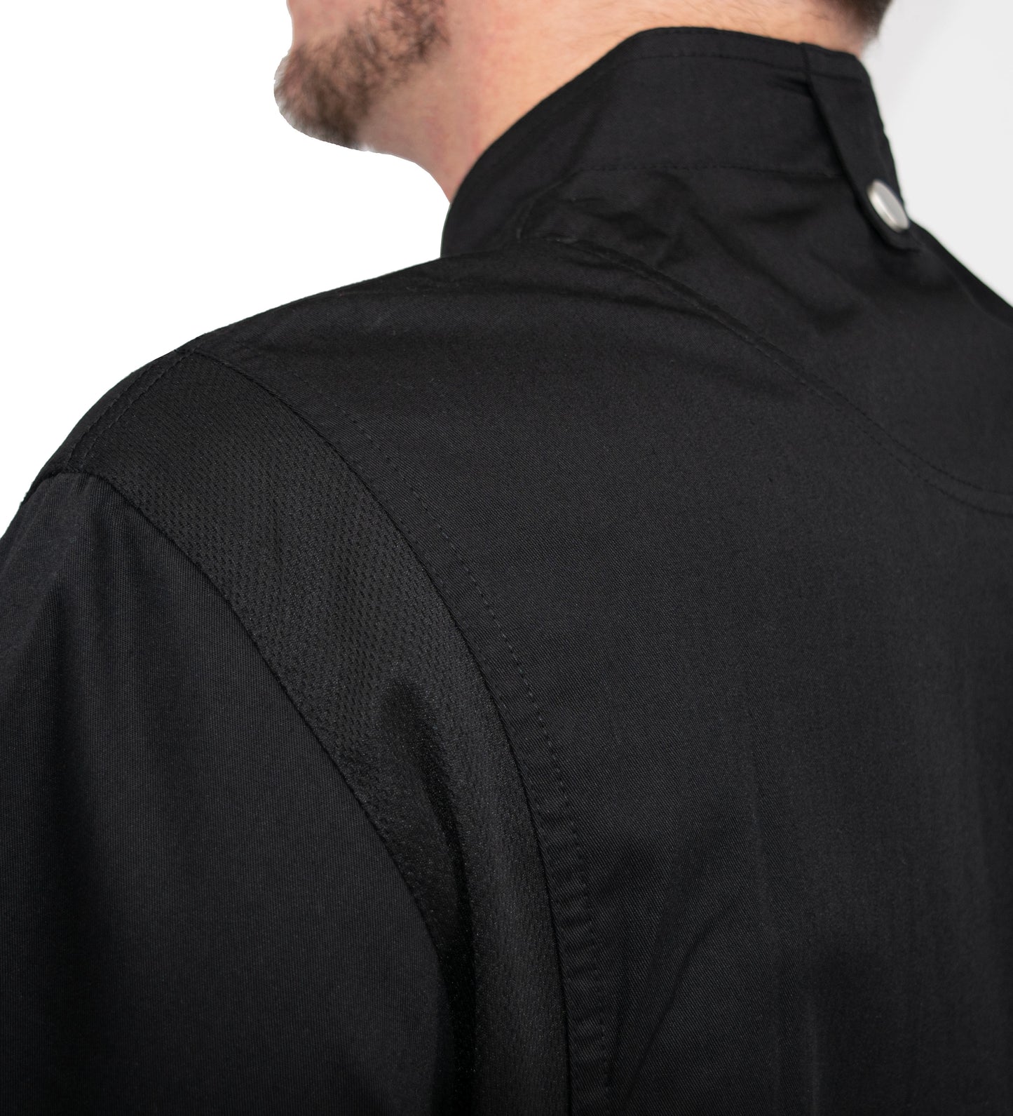 Culinary Master Men's Breathable Short Sleeve Premium Zip Up Chef Jacket Coat