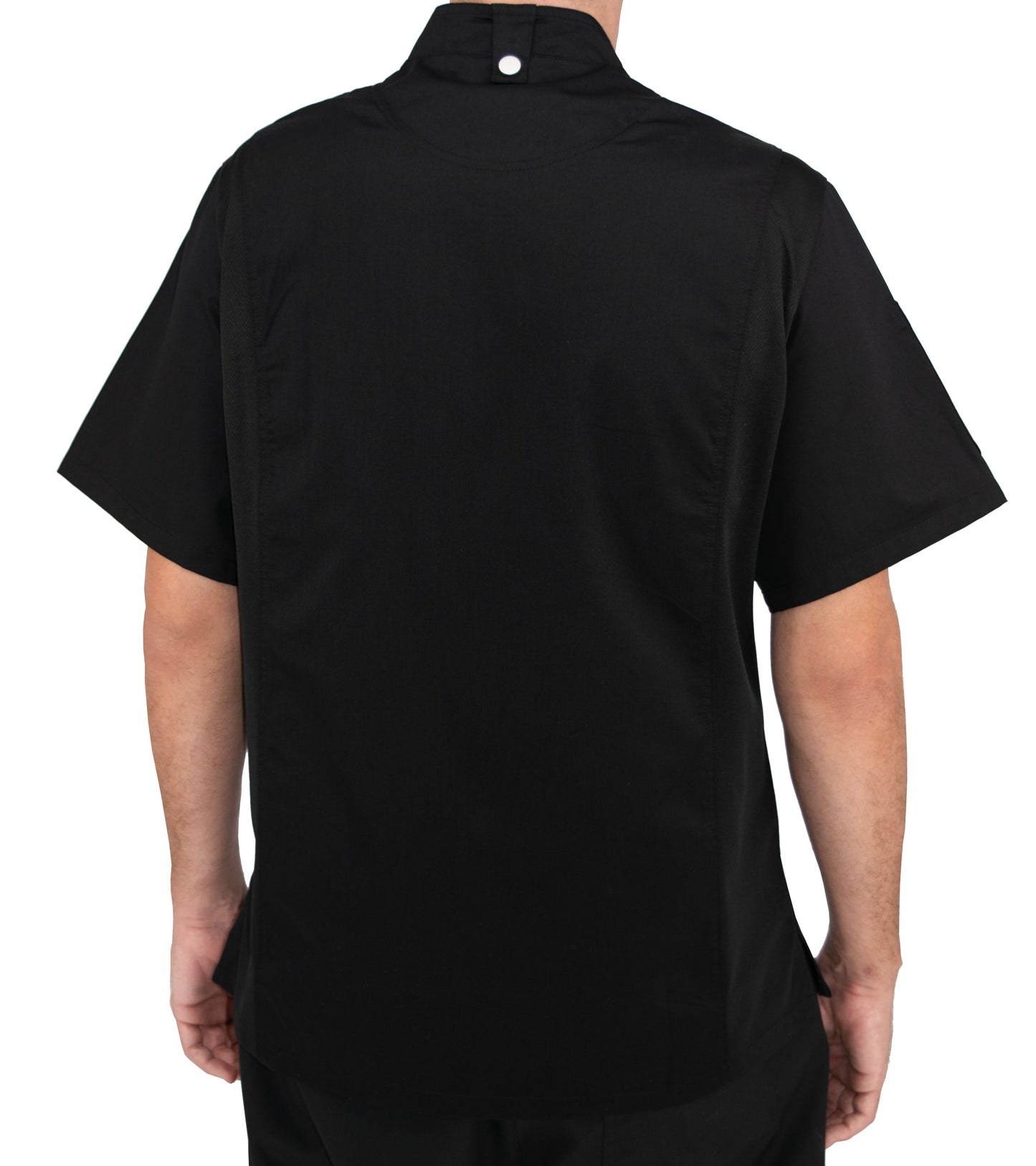 Culinary Master Men's Breathable Short Sleeve Premium Zip Up Chef Jacket Coat