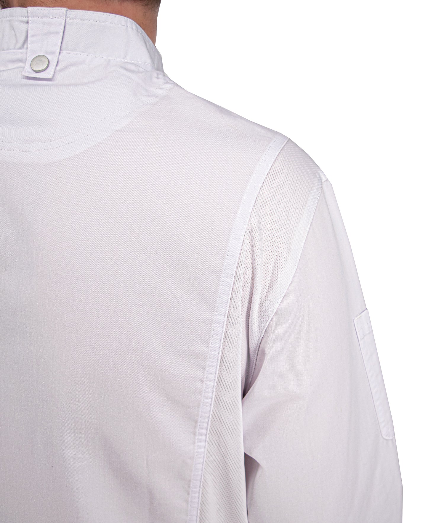 Culinary Master Men's Breathable Long Sleeve Premium Zip Up Chef Jacket Coat