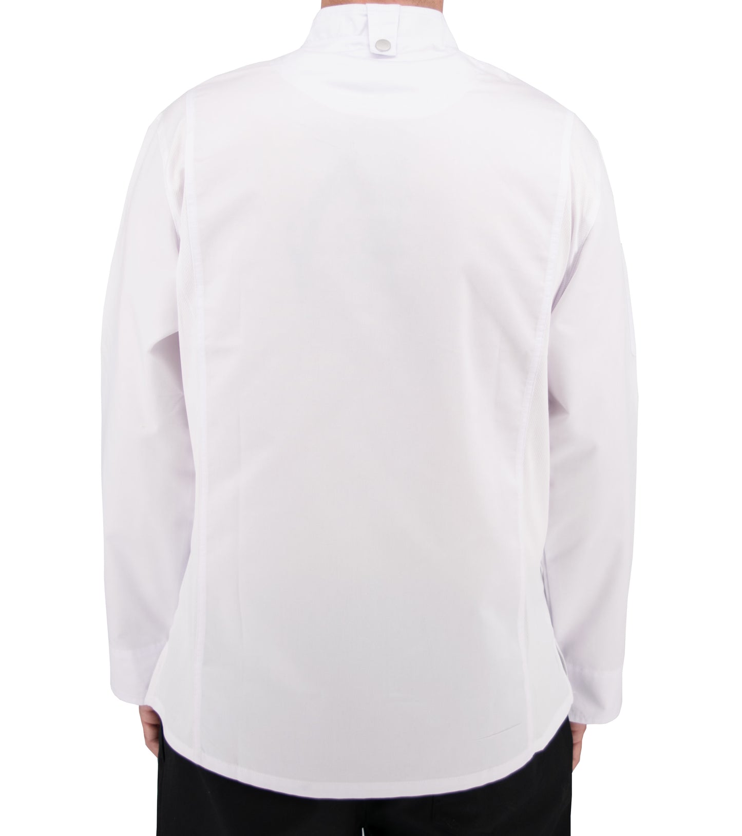 Culinary Master Men's Breathable Long Sleeve Premium Zip Up Chef Jacket Coat