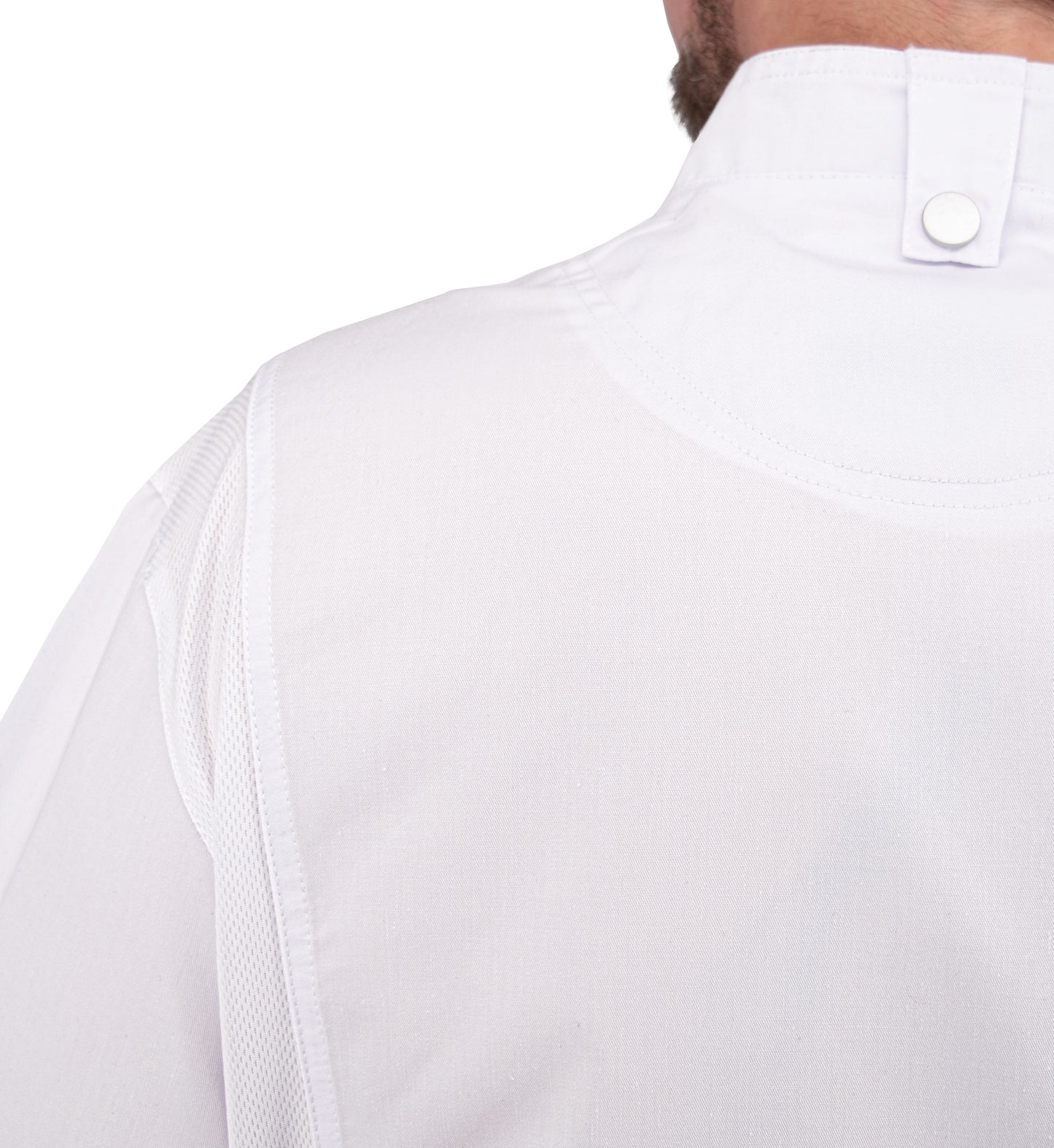 Culinary Master Men's Breathable Short Sleeve Premium Zip Up Chef Jacket Coat