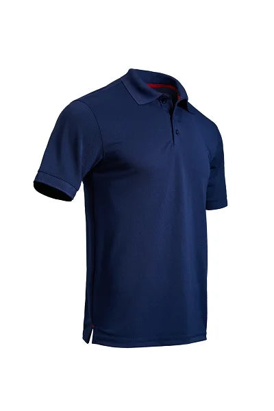 Men's Short Sleeve Polo Shirt Moisture Wicking Uniform 55% Cotton 45% Poly New