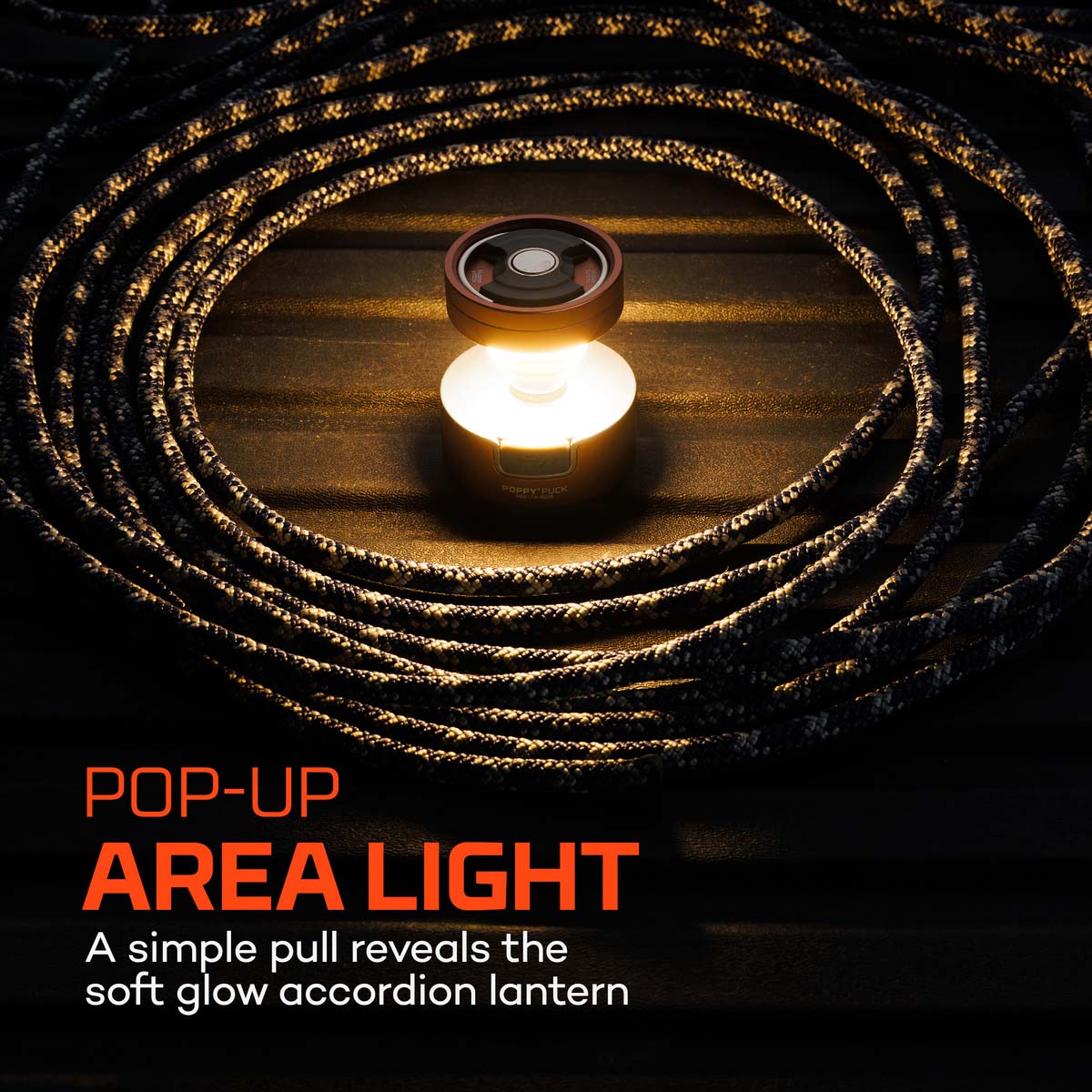 Nebo Poppy Puck Lantern - Compact 2-in-1 Collapsible Pocket Light