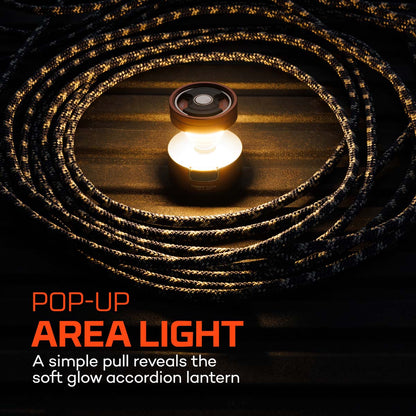 Nebo Poppy Puck Lantern - Compact 2-in-1 Collapsible Pocket Light