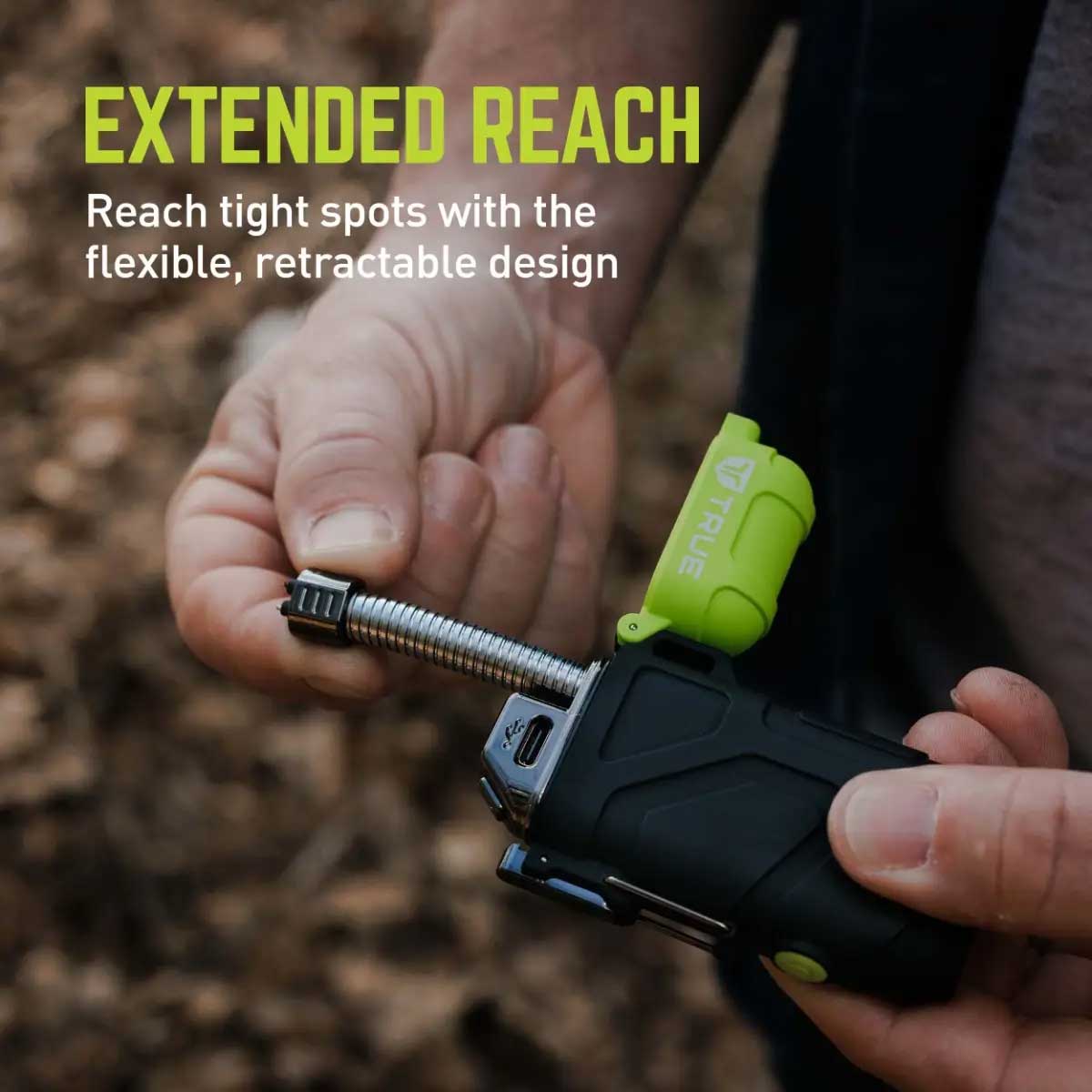 True Plasma Lighter XRL - Extendable, Flexible, Windproof w/Built-in Flashlight