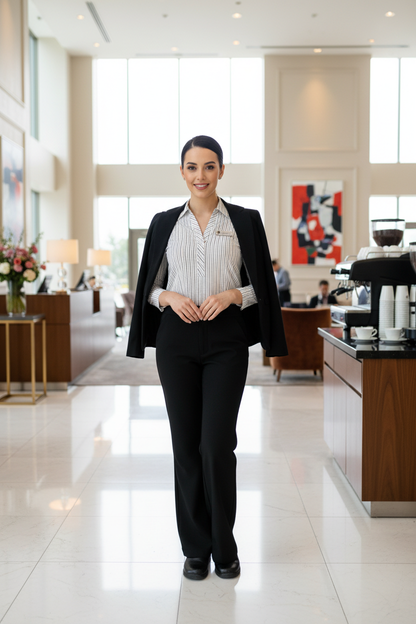 Velara Pants - Hotel Lobby Setting