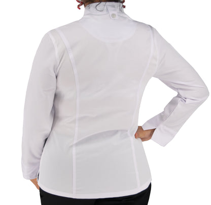 Culinary Master Women's Breathable Long Sleeve Premium Zip Up Chef Jacket Coat